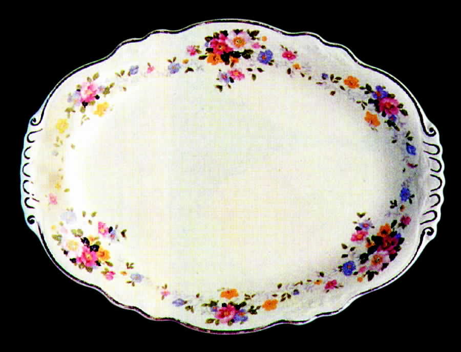 Garden Ring 13" Oval Serving Platter by Homer Laughlin -1
