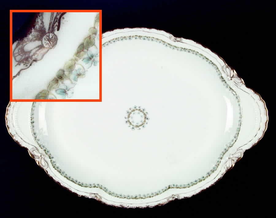 H586 16" Oval Serving Platter by Haviland-1