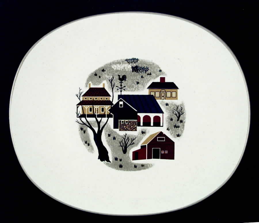 Homestead 13" Oval Serving Platter by Harker-1