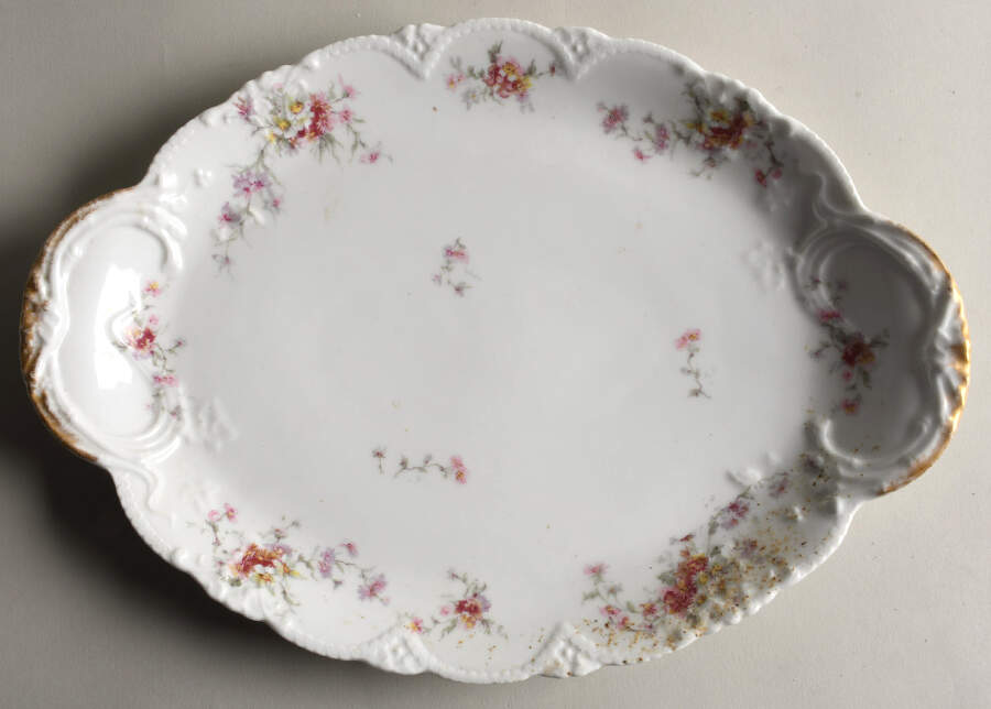 H608 14" Oval Serving Platter by Haviland-1