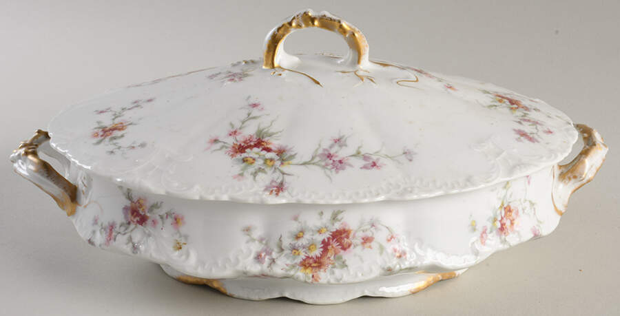 H608 Oval Covered Vegetable by Haviland-1