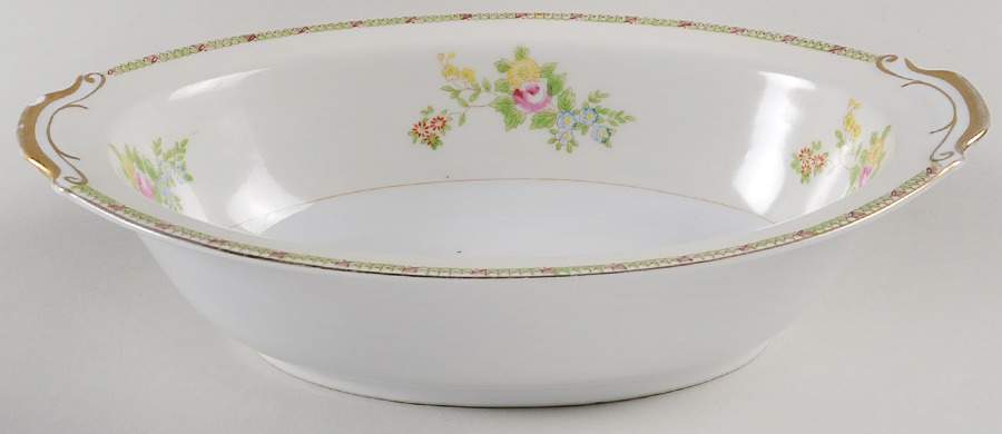 HIR18 10" Oval Vegetable Bowl by Hira China-1