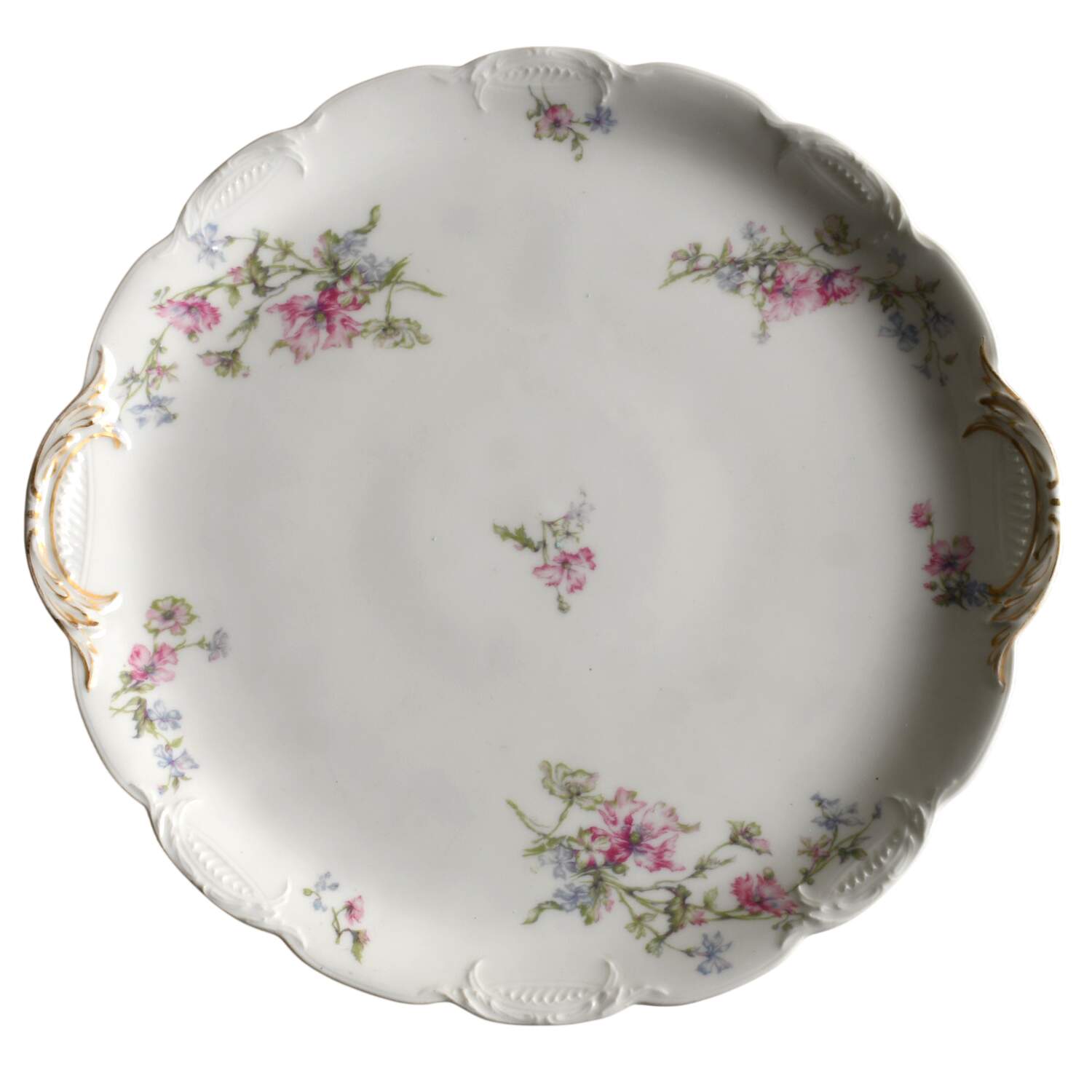 Schleiger 224b Handled Cake Plate by Haviland-1