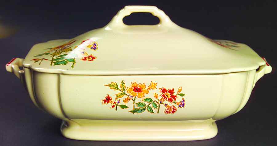 Columbine Rectangular Covered Vegetable by Homer Laughlin -1