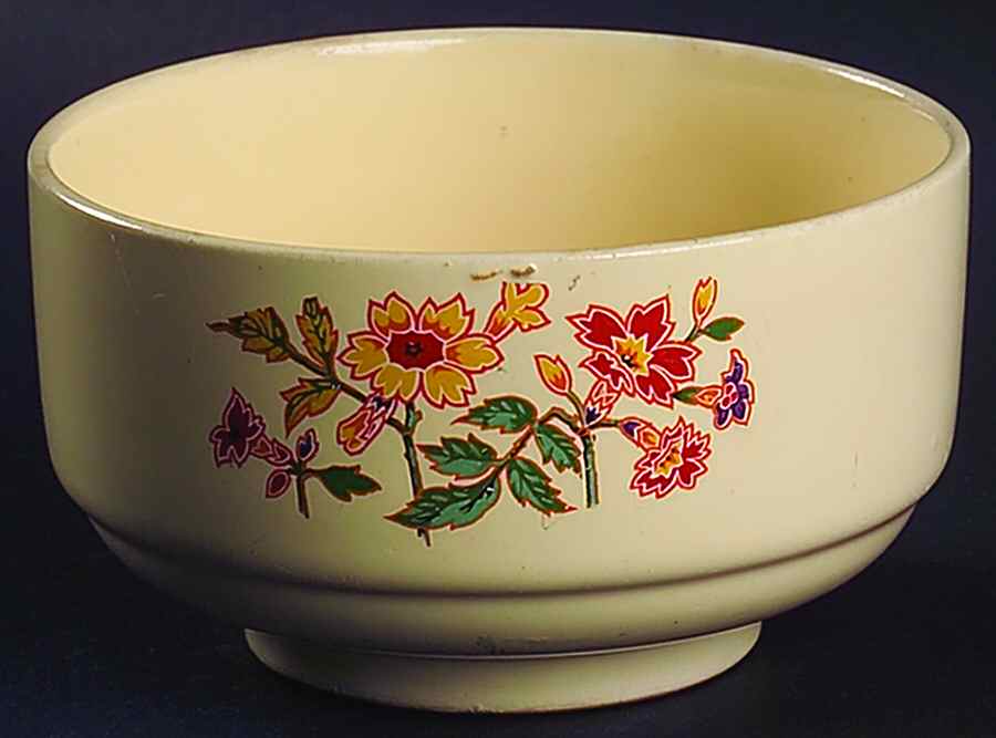 Columbine Cranberry Bowl by Homer Laughlin -1