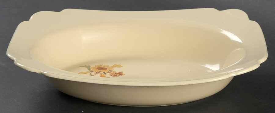 Columbine 10" Oval Vegetable Bowl by Homer Laughlin -1