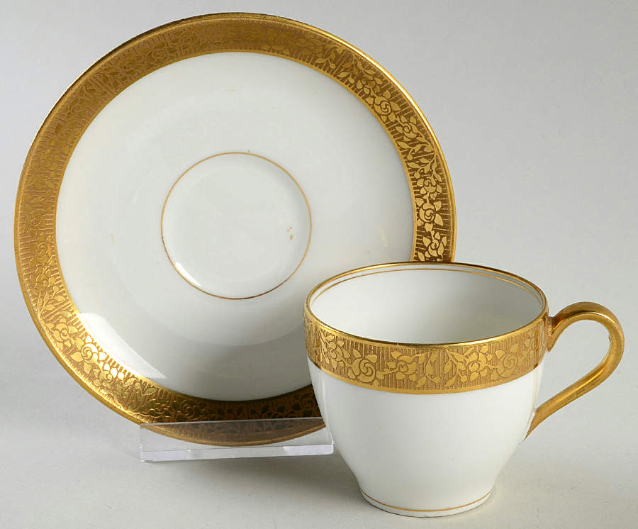 H612 Flat Demitasse Cup & Saucer Set by Haviland-1