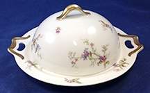 Schleiger 476 Round Covered Butter with Strainer by Haviland-1