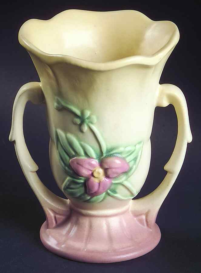 Wild Flower Yellow Rose 5" Handled Vase by Hull-1