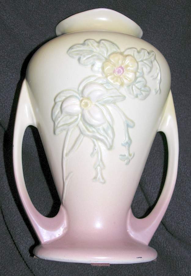 Wild Flower Yellow Rose 9" Handled Vase by Hull-1