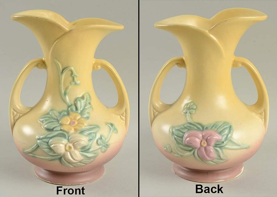 Wild Flower Yellow Rose 7" Vase by Hull-1