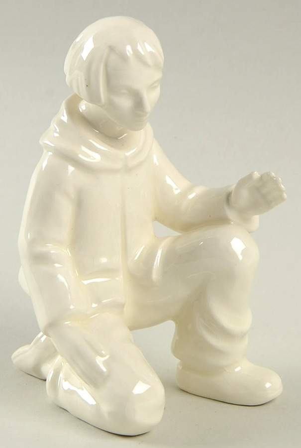 Nativity All White Figures Tm4-Shepherd Kneeling - No Box by M.I. Hummel-1