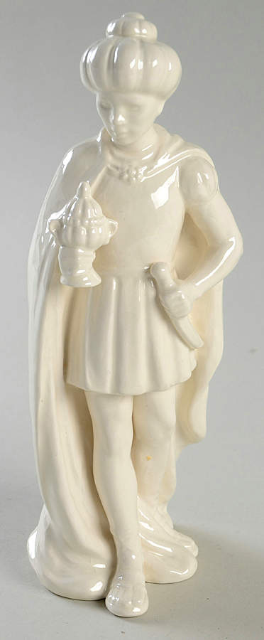 Nativity All White Figures Tm4-Moorish King Standing - Boxed by M.I. Hummel-1
