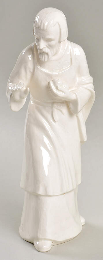 Nativity All White Figures Tm4-Joseph - Boxed by M.I. Hummel-1