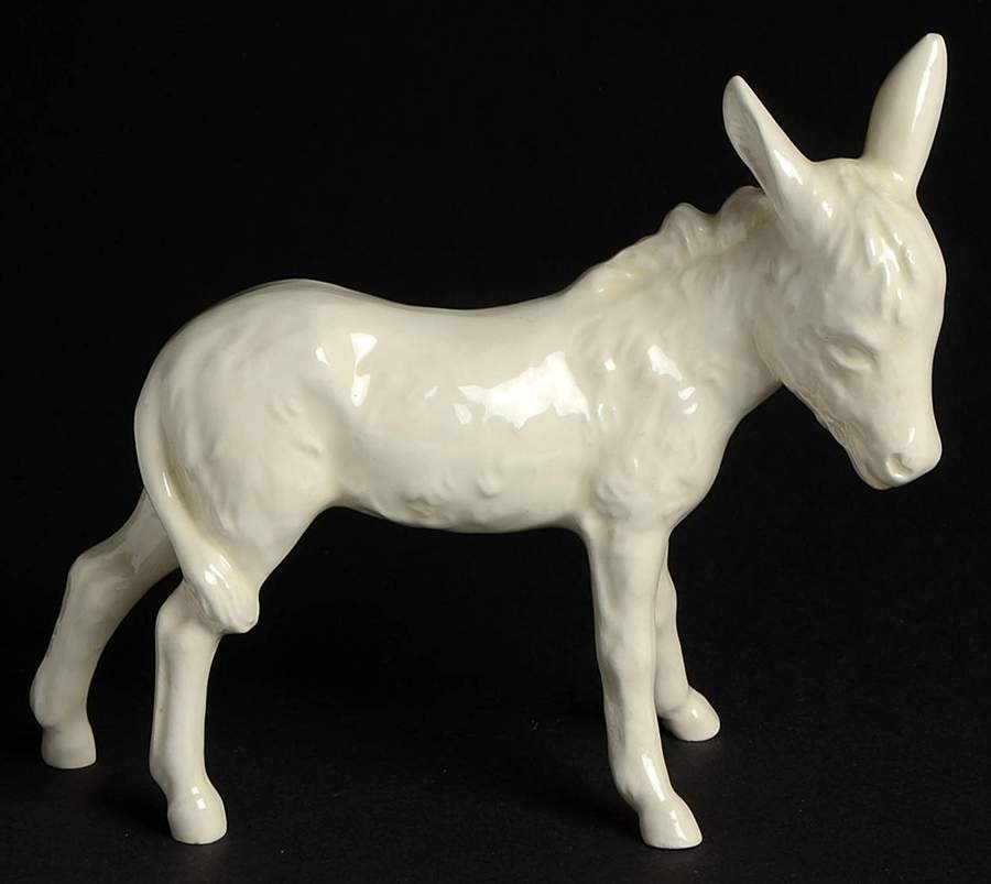 Nativity All White Figures Tm3-Donkey - Boxed by M.I. Hummel-1