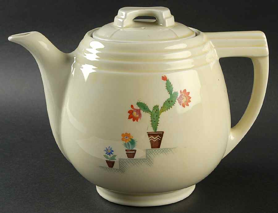 Cactus Viking Coffee Pot & Lid by Hall-1