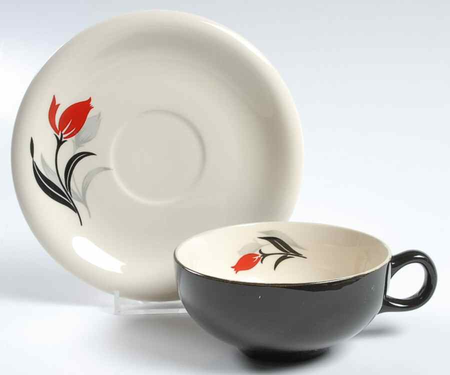 Starfire Flat Cup & Saucer Set by Harmony House China-1