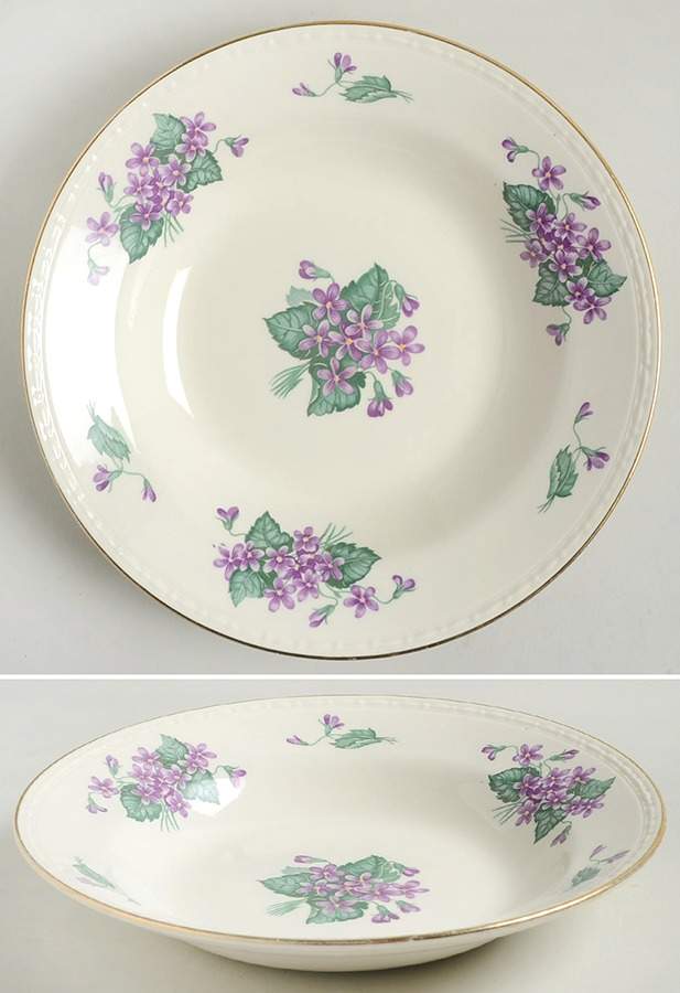 Nosegay Rim Soup Bowl by Homer Laughlin -1