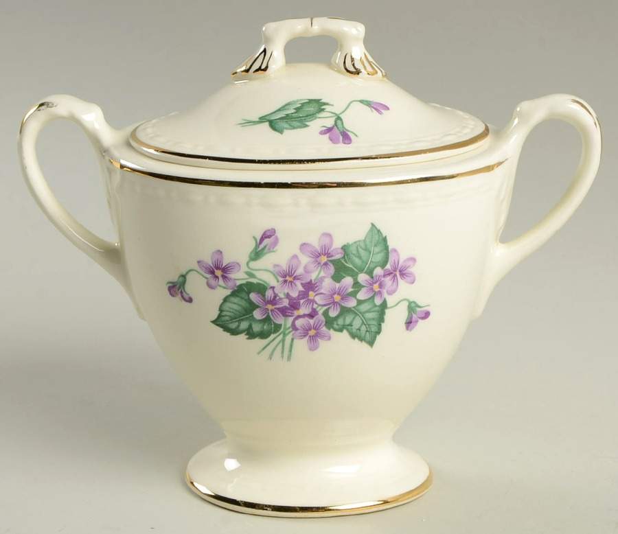 Nosegay Sugar Bowl & Lid by Homer Laughlin -1
