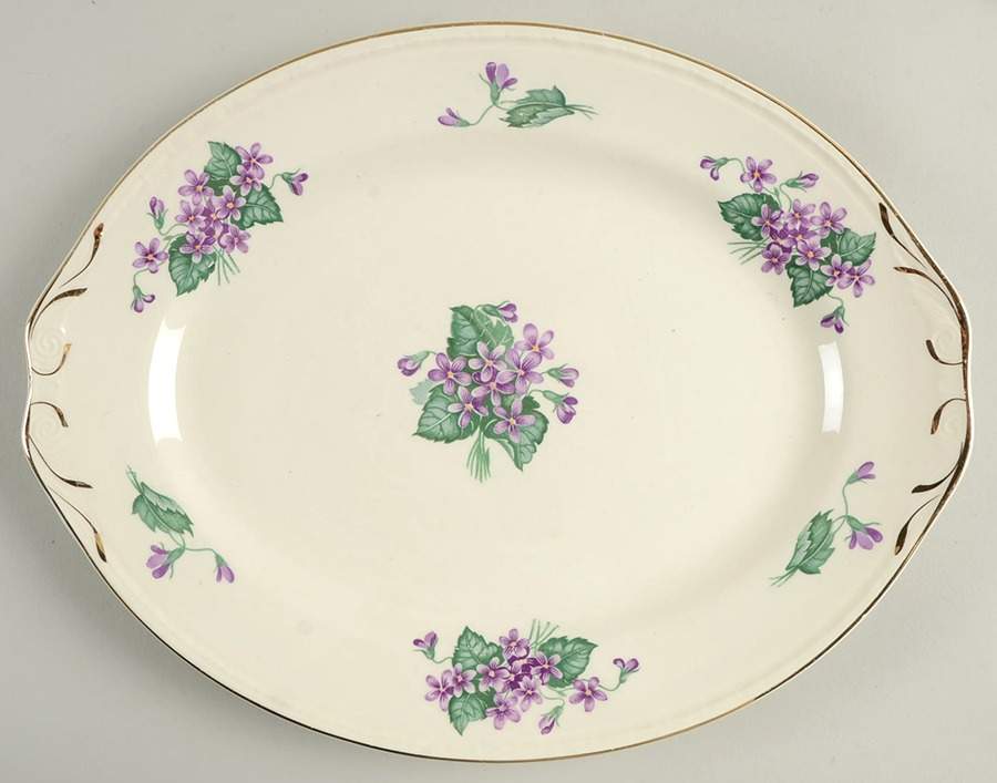 Nosegay 11" Oval Serving Platter by Homer Laughlin -1