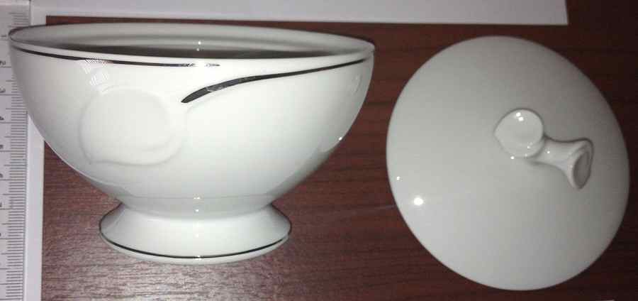 Fleuron Platinum Sugar Bowl & Lid by Hutschenreuther-1