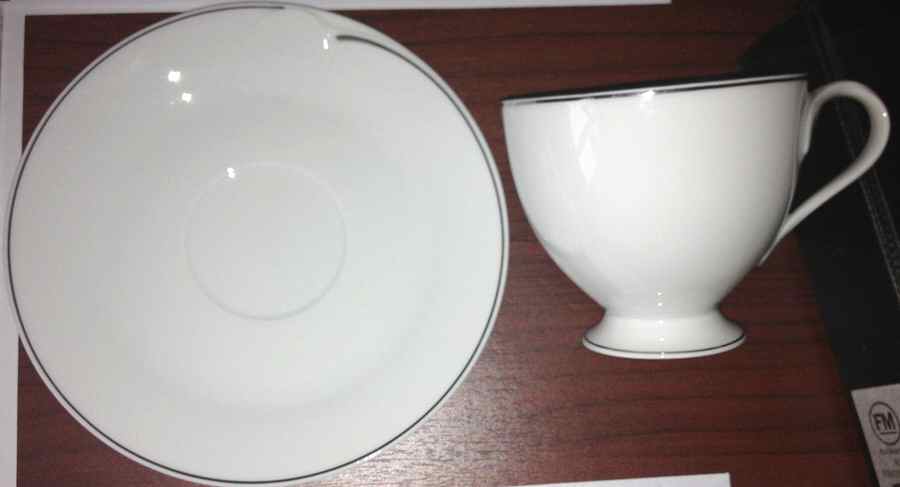 Fleuron Platinum Footed Cup & Saucer Set by Hutschenreuther-1