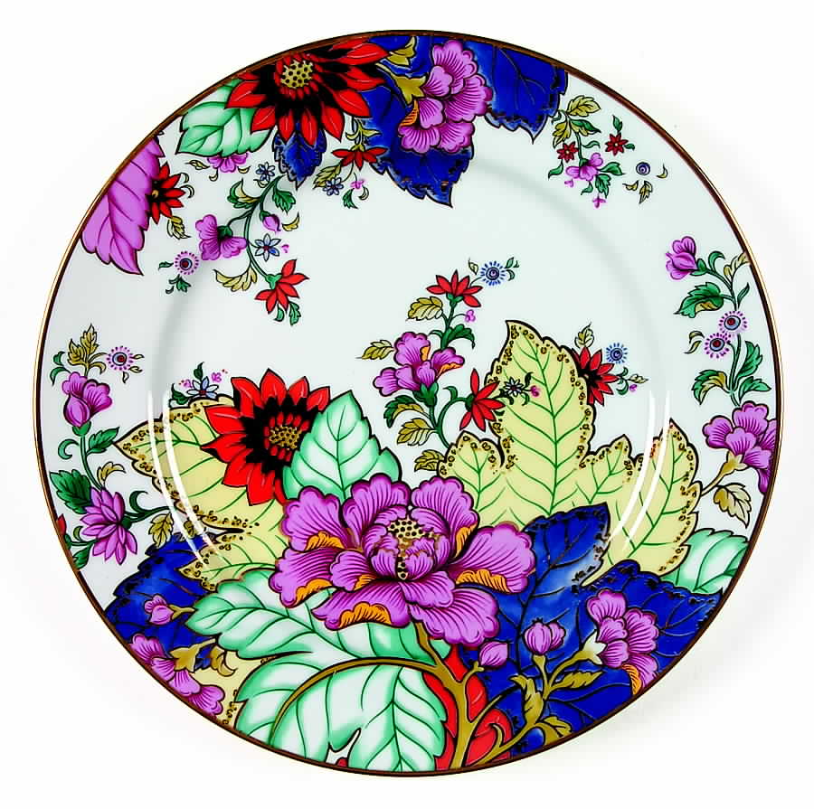 Tobacco Leaf Dinner Plate by Horchow-1