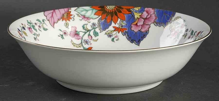 Tobacco Leaf 9" Round Vegetable Bowl by Horchow-1