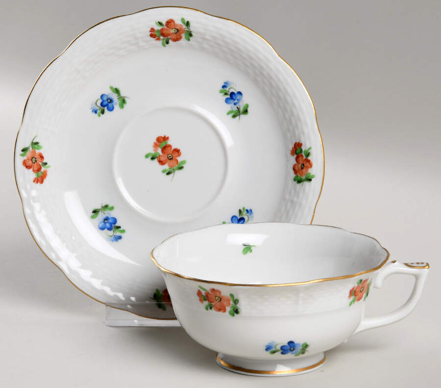 HER10 Footed Cup & Saucer Set by Herend-1