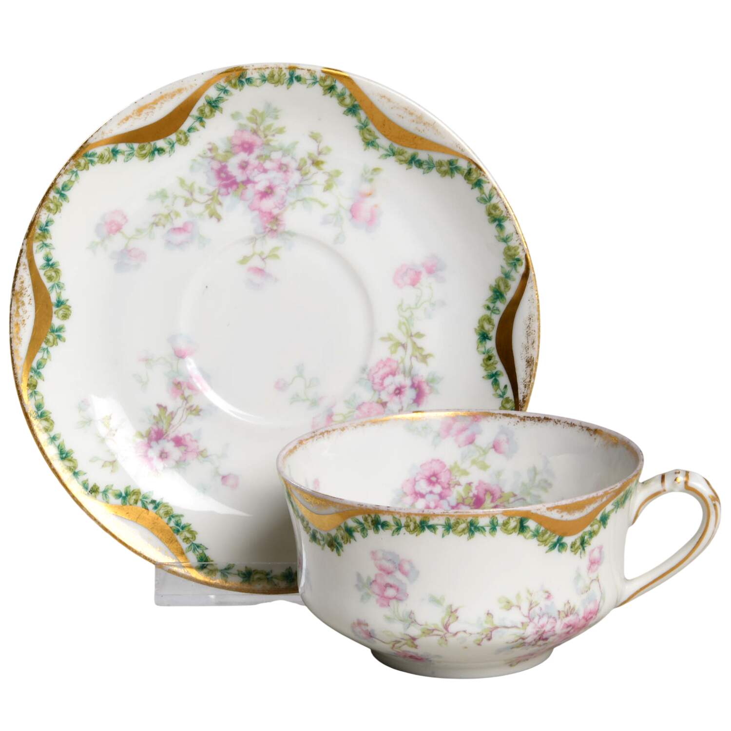 Schleiger 1173-2 Flat Cup & Saucer Set by Haviland-1