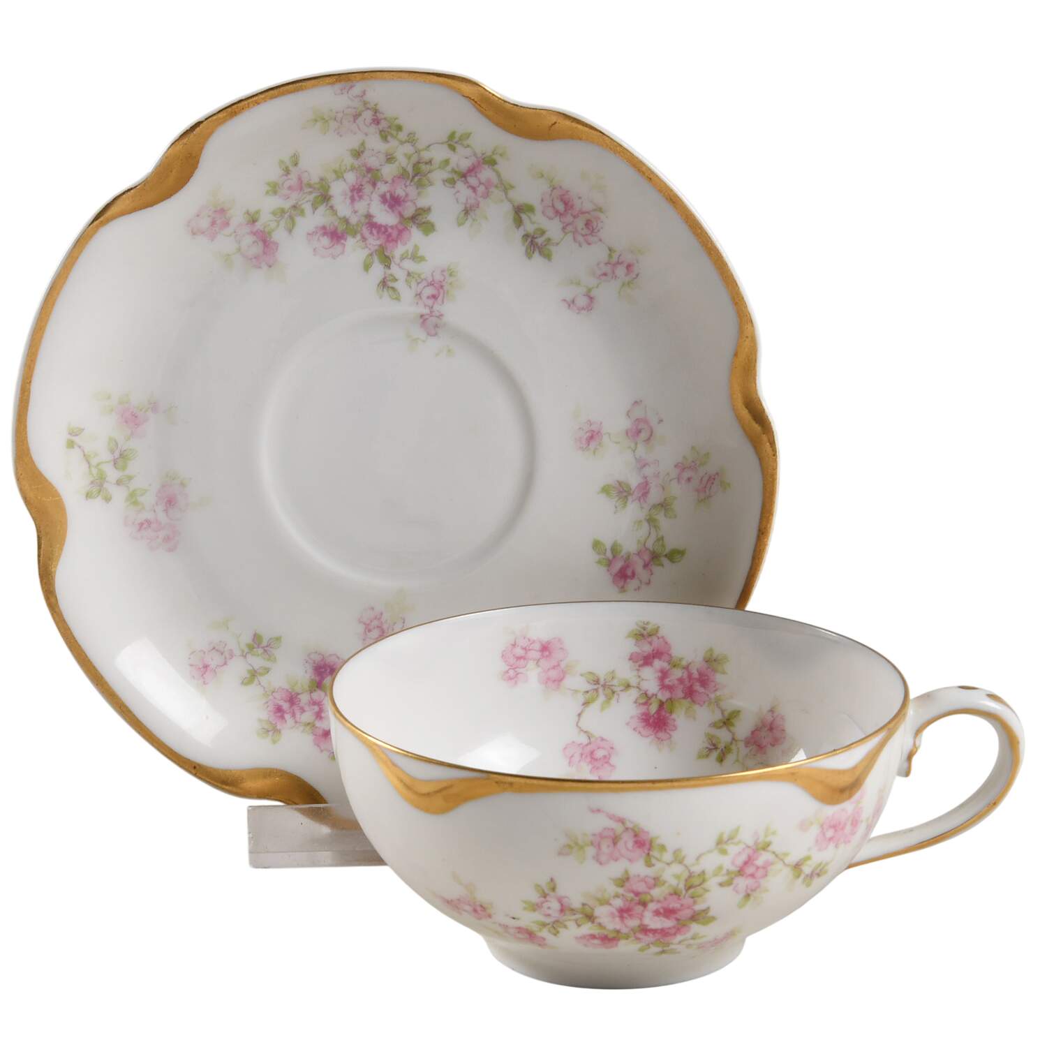 Schleiger 67J Flat Cup & Saucer Set by Haviland-1