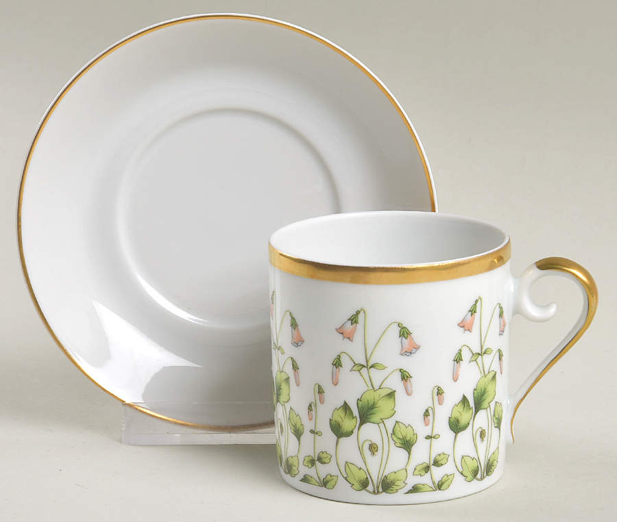 Linnaea Borealis (Smooth) Flat Cup & Saucer Set by Hackefors-1