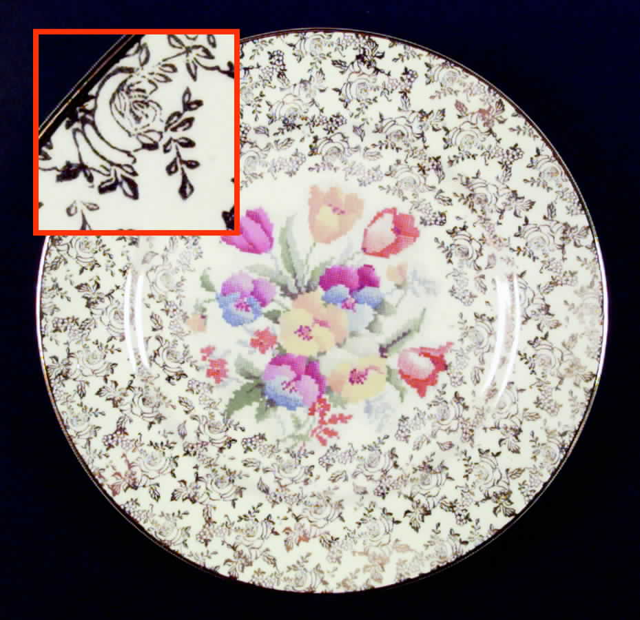 Old English Sampler Dinner Plate by Hollinshead & Kirkham-1