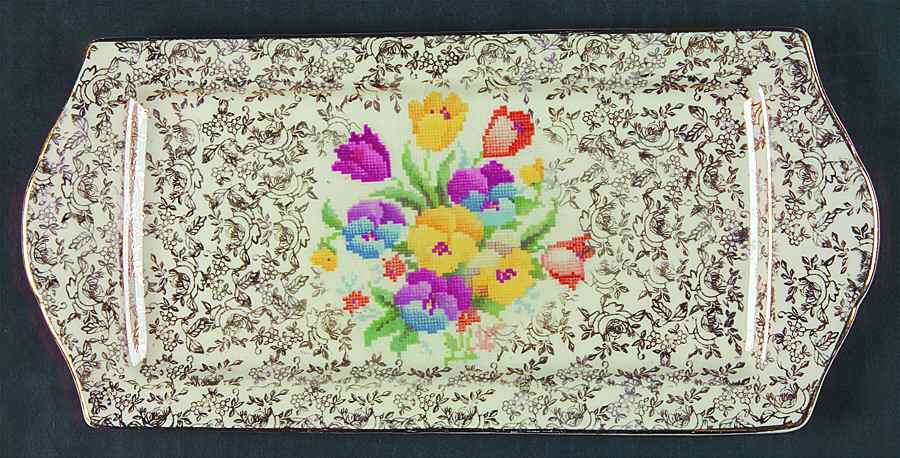 Old English Sampler Large Sandwich Tray by Hollinshead & Kirkham-1