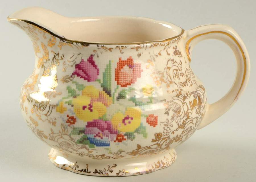Old English Sampler Creamer by Hollinshead & Kirkham-1