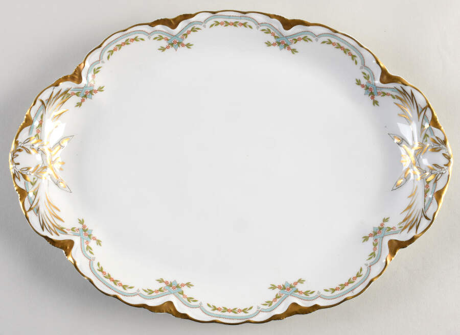 Schleiger 789 13" Oval Serving Platter by Haviland-1