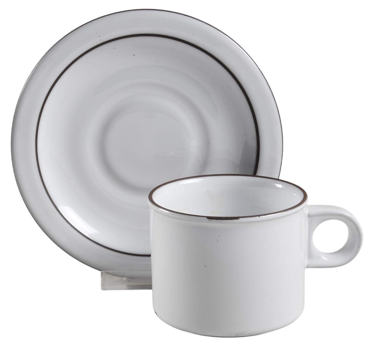 Contrast Flat Cup & Saucer Set by Hornsea-1