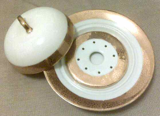 HEJ33 Round Covered Butter with Strainer by Hertel Jacob-1