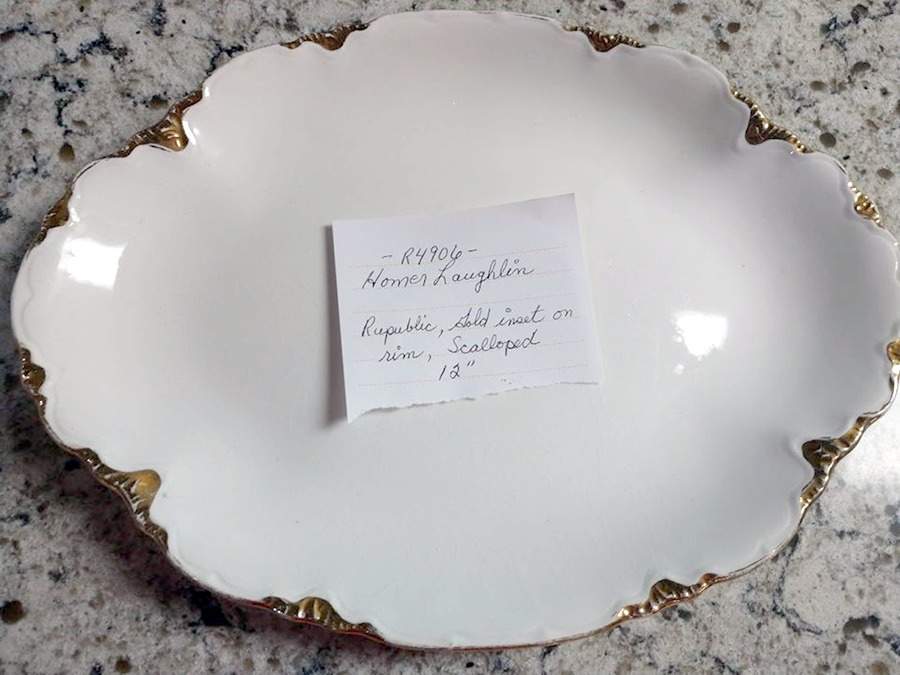 R4906 12" Oval Serving Platter by Homer Laughlin -1
