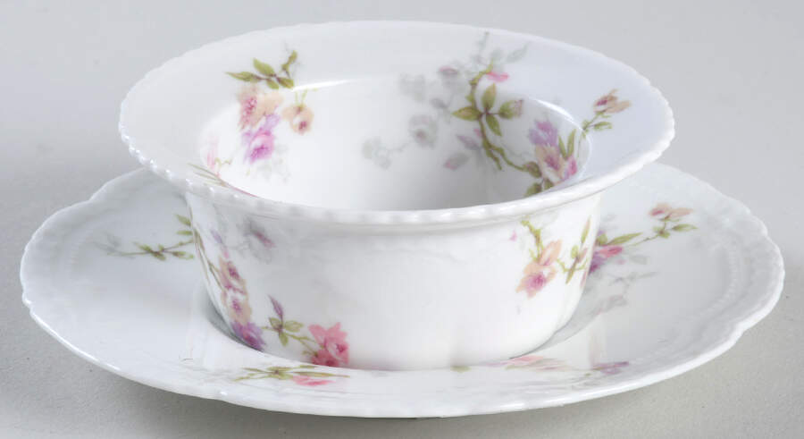 Schleiger 339J Ramekin & Saucer Set by Haviland-1