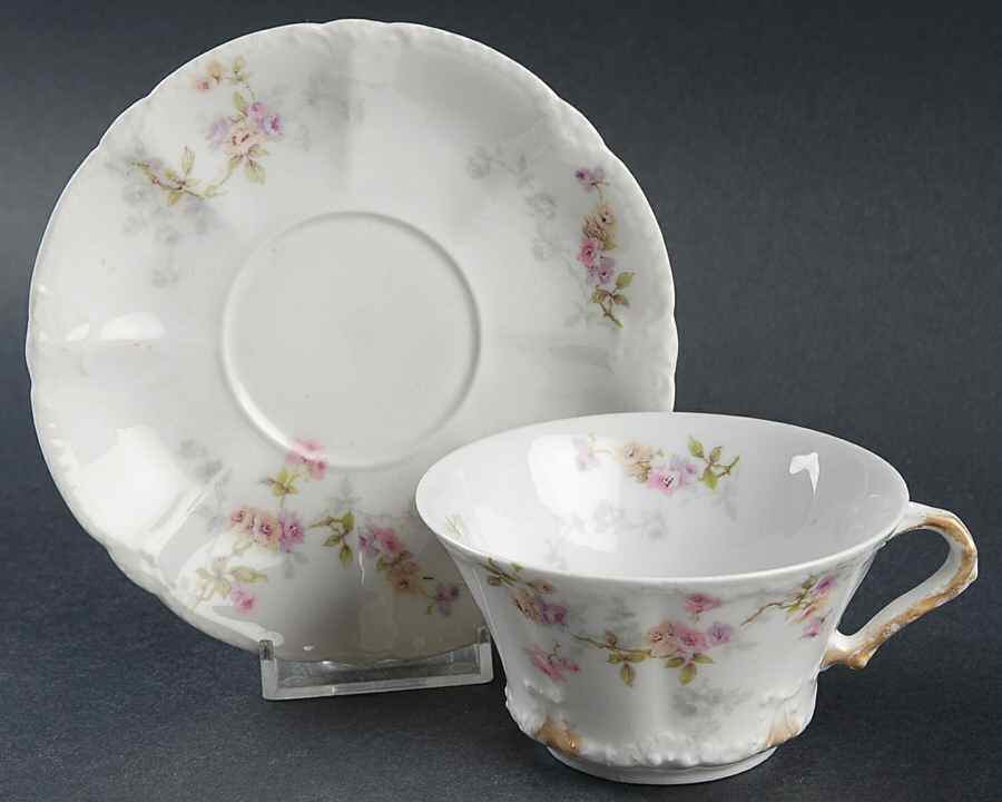 Schleiger 339J Flat Cup & Saucer Set by Haviland-1