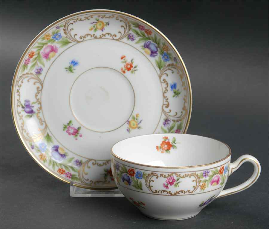 Dresden Art Flat Cup & Saucer Set by Heinrich - H&C-1
