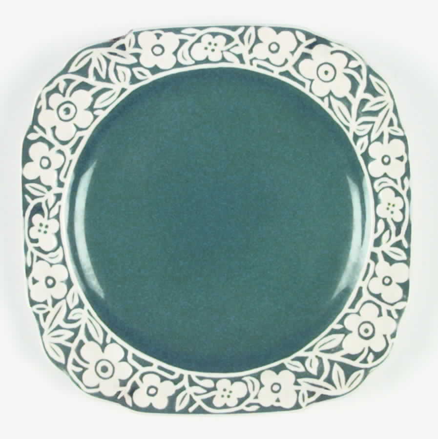 Chicory Lace Teal Salad Plate by Harker-1