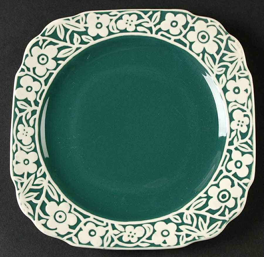 Chicory Lace Teal Bread & Butter Plate by Harker-1