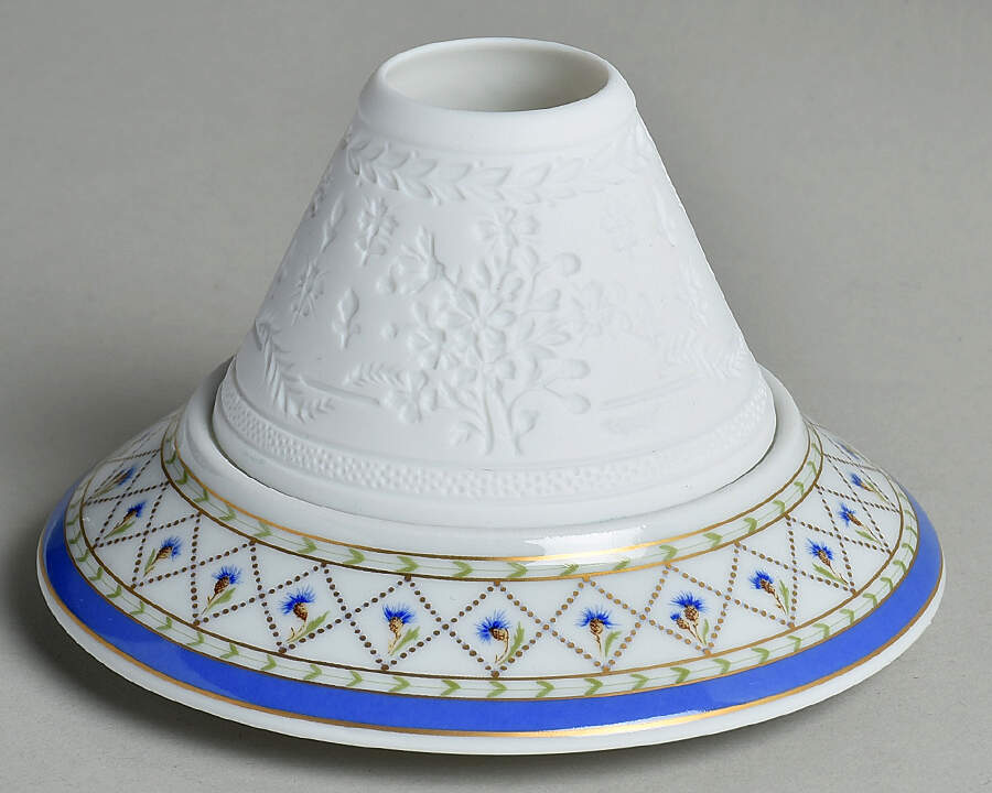 Val De Loire (Blue Band) Lithophane Candle Votive by Haviland-1