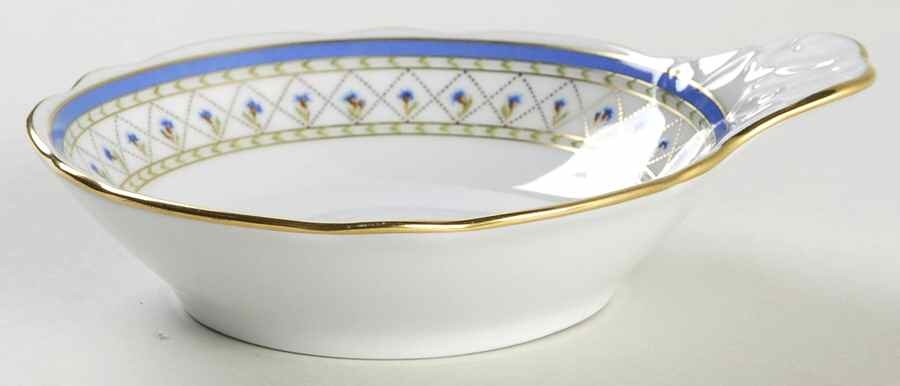 Val De Loire (Blue Band) Coupelle Bowl (1 Lug Handle) by Haviland-1
