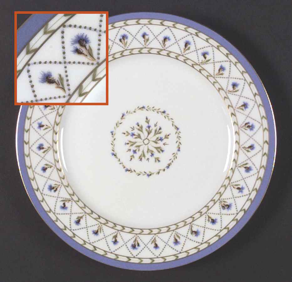 Val De Loire (Blue Band) Dessert Luncheon Plate by Haviland-1
