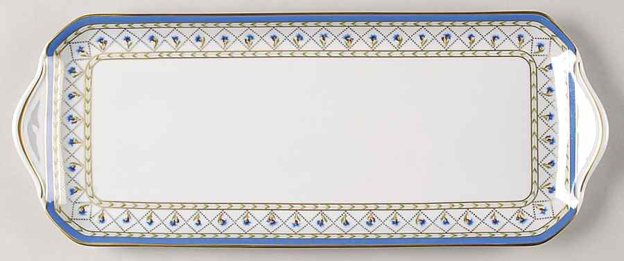 Val De Loire (Blue Band) Large Sandwich Tray by Haviland-1