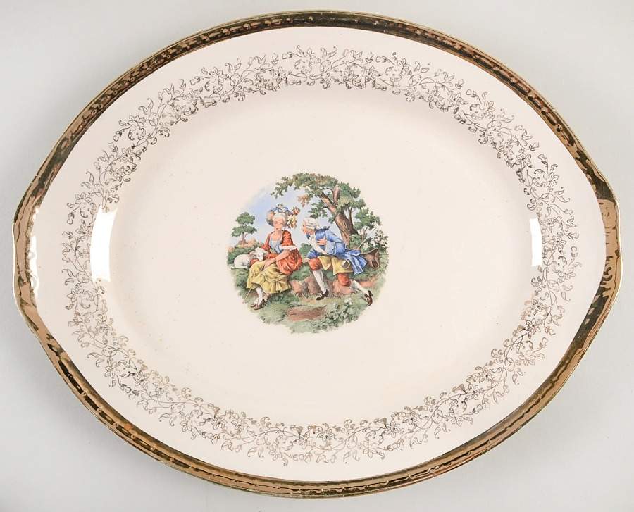 HLC804 13" Oval Serving Platter by Homer Laughlin -1