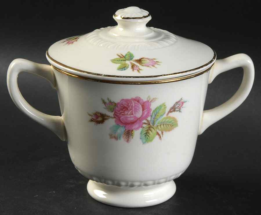 Calirose Sugar Bowl & Lid by Homer Laughlin -1